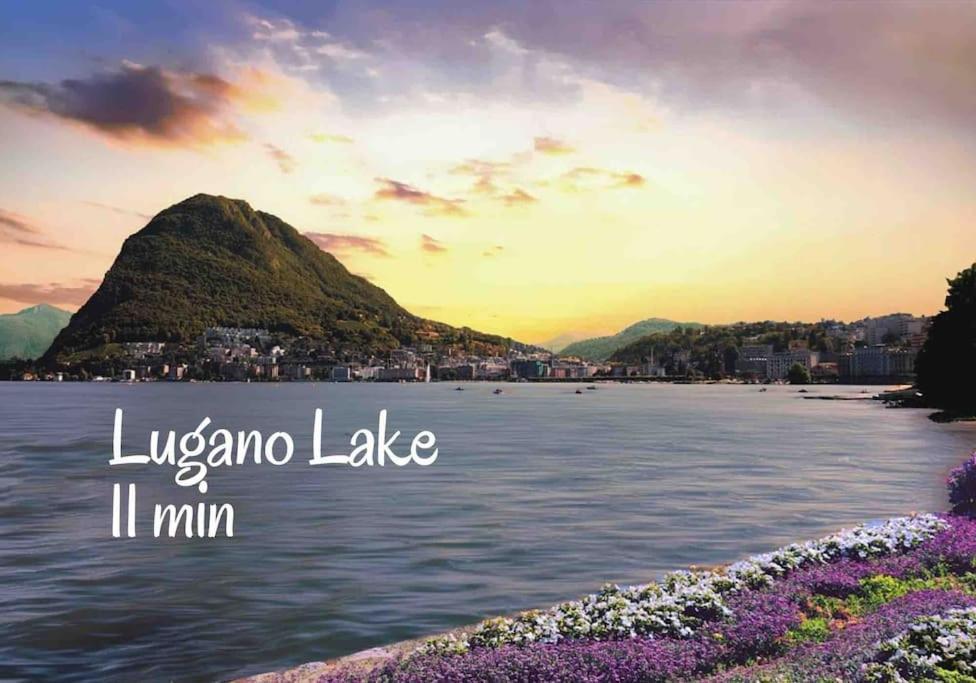 'Cuore Di Rose' Parking - Welcome Set, Netflix, For 4 Persons -By Easylife Swiss Lugano Exterior photo